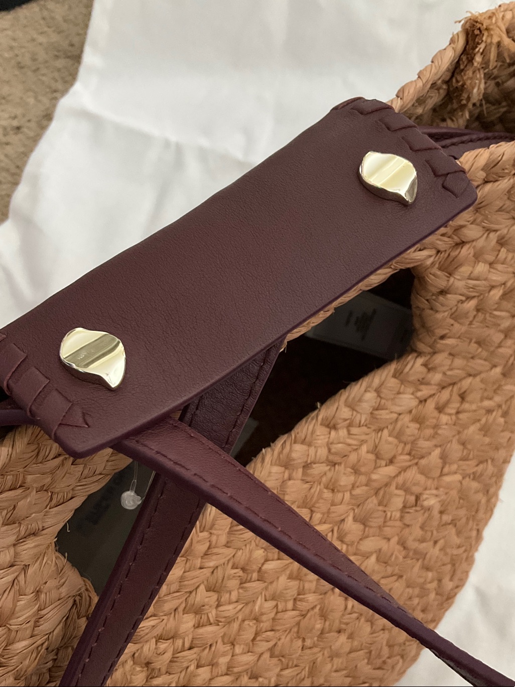 Helen Kaminski Remi Tote Mini In Natural Straw With Dark Brown Trim — image 7 of 7